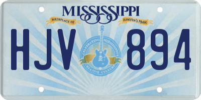 MS license plate HJV894