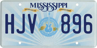 MS license plate HJV896