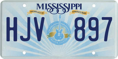 MS license plate HJV897