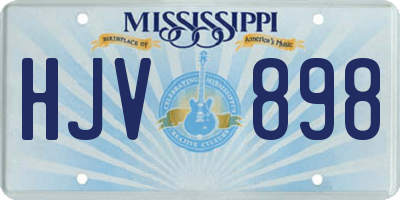 MS license plate HJV898