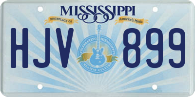 MS license plate HJV899