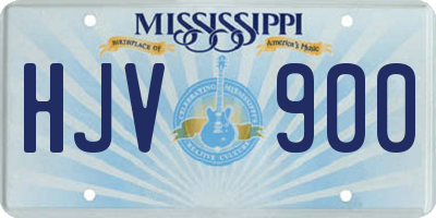 MS license plate HJV900