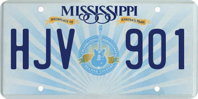MS license plate HJV901