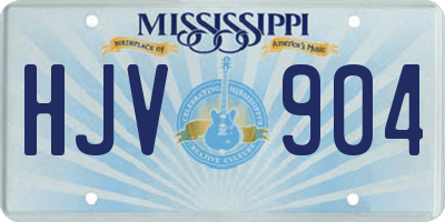 MS license plate HJV904