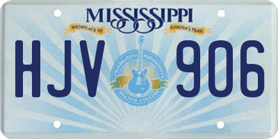MS license plate HJV906