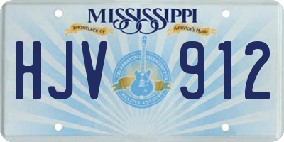MS license plate HJV912