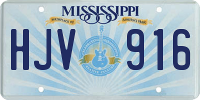 MS license plate HJV916