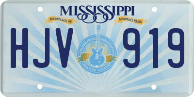 MS license plate HJV919