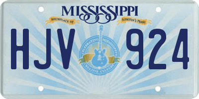 MS license plate HJV924