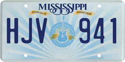 MS license plate HJV941