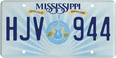 MS license plate HJV944