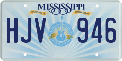 MS license plate HJV946
