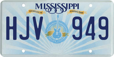 MS license plate HJV949