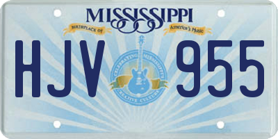MS license plate HJV955