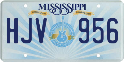 MS license plate HJV956