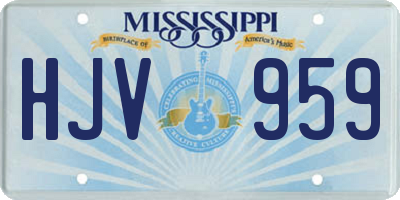MS license plate HJV959