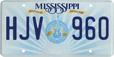 MS license plate HJV960