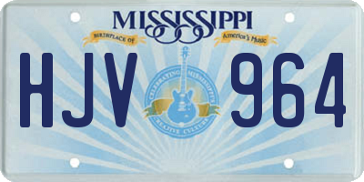 MS license plate HJV964