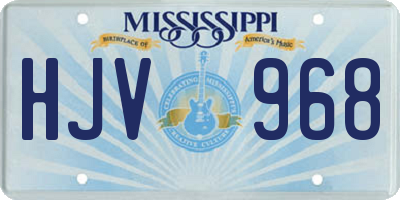 MS license plate HJV968