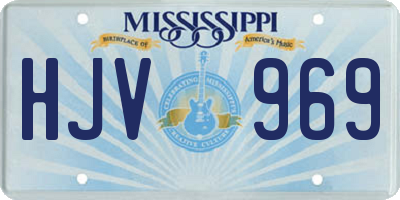 MS license plate HJV969