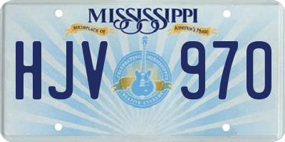 MS license plate HJV970