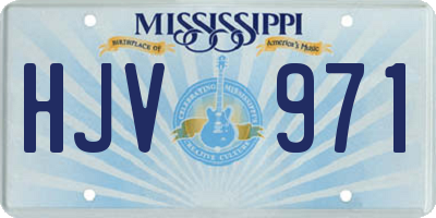 MS license plate HJV971
