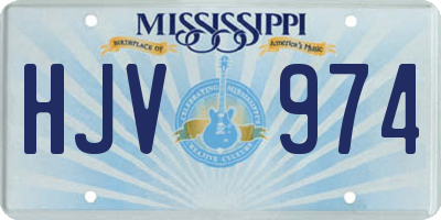 MS license plate HJV974