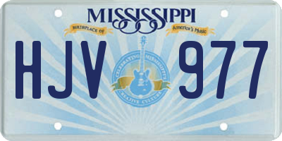 MS license plate HJV977