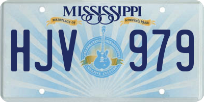 MS license plate HJV979