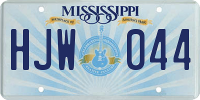 MS license plate HJW044