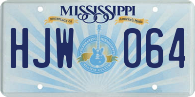 MS license plate HJW064