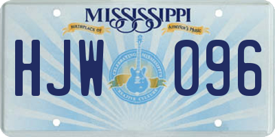 MS license plate HJW096