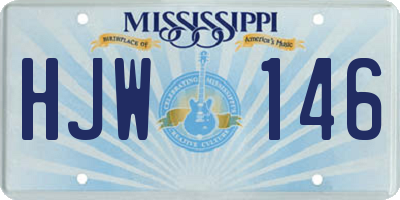 MS license plate HJW146