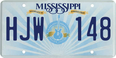 MS license plate HJW148