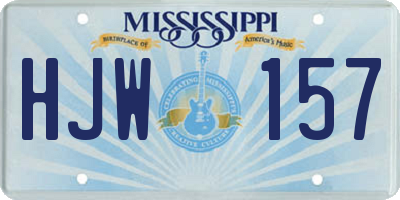 MS license plate HJW157