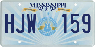 MS license plate HJW159
