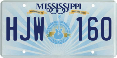 MS license plate HJW160