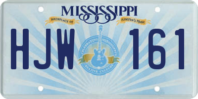 MS license plate HJW161