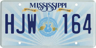 MS license plate HJW164