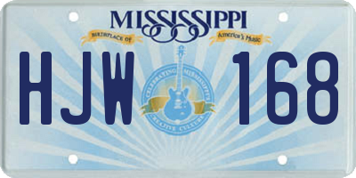 MS license plate HJW168