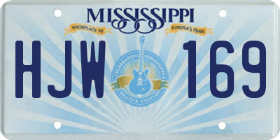 MS license plate HJW169