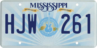 MS license plate HJW261