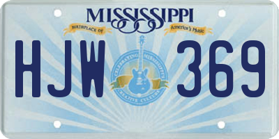 MS license plate HJW369