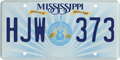 MS license plate HJW373