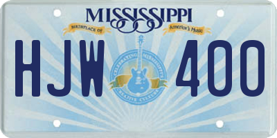 MS license plate HJW400