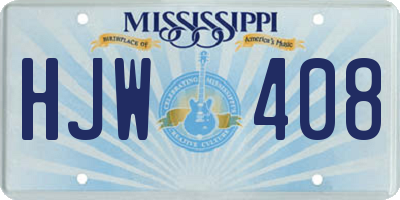 MS license plate HJW408