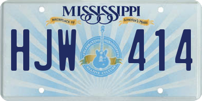 MS license plate HJW414