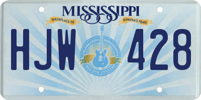 MS license plate HJW428