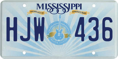 MS license plate HJW436