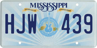 MS license plate HJW439